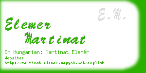 elemer martinat business card